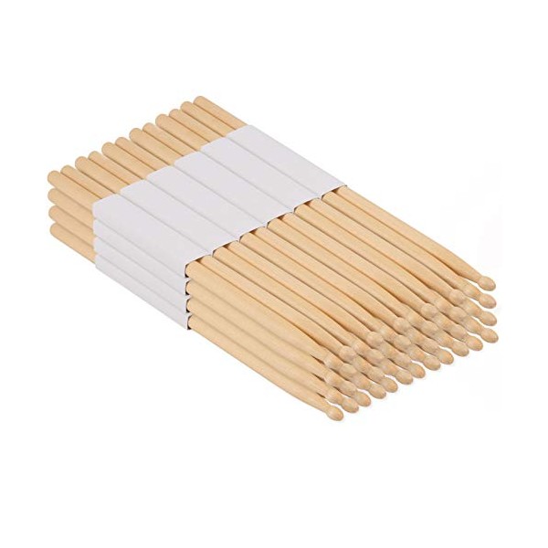 ZEONHAK 24 Pairs 5A Maple Wood Tip Drumstick, Wooden Drum