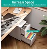 SISESOL 2 Drawer File Cabinet with Lock and Wheels,White Rolling