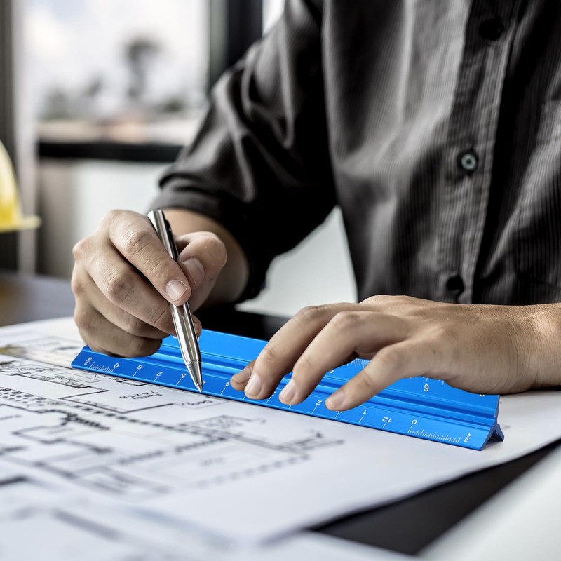 Fumete 12 Pack 6 Inch Architectural Engineering Scale Rulers Small