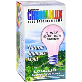 Chromalux Lumiram Full Spectrum 3 Way 50/100/150 Watts Frosted Light Bulb