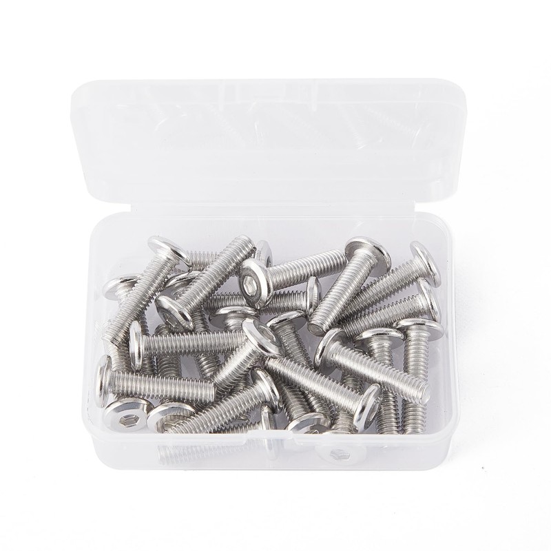 SUNXULIMI M6 x 45mm Flat Round Head Hex Socket Cap