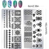 PHOGARY Manicure Stamp Stencils 8 Model Nail Art Stencil Stamping
