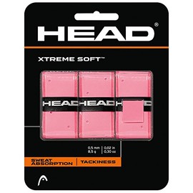 Head Xtreme Soft Racquet Overgrip - Tennis Racket Grip Tape - 3-Pack, Pink