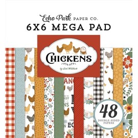 Echo Park Paper Chickens Cardmakers 6X6 Mega Pad, Various