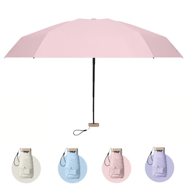 ZOMAKE Folding Parasol, 6 Ribs, Ultra Lightweight, Compact, UV Protection,