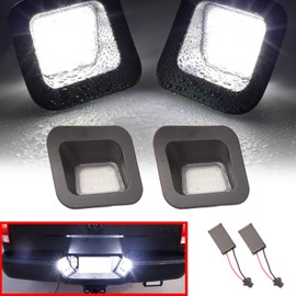 Beneges Xenon White LED License Plate Light Compatible with 2003-2018 Dodge Ram 1500 2500 3500, 2019 Ram 1500 Classic License Plate Lamp 55078095AA, 55078095AB