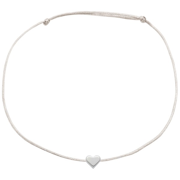 Selfmade Jewellery Heart anklets made of macrame band with hearts