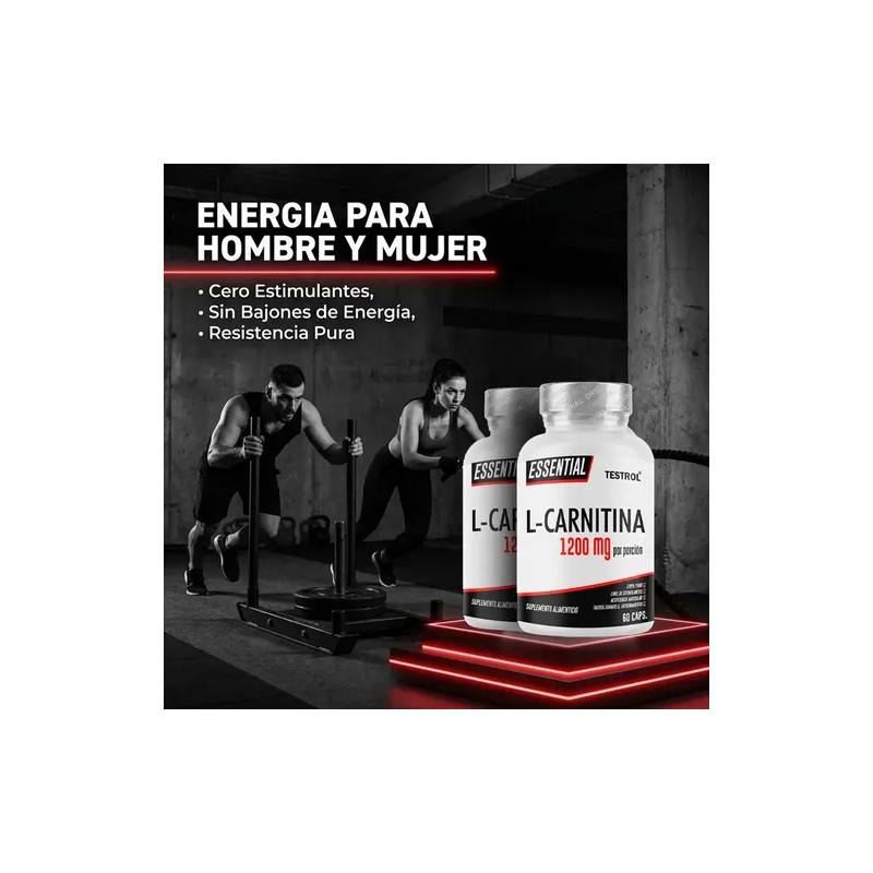 L Carnitina 1200 mg L-Carnitine Tartrate Supplement, 60 Capsules