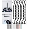 Mr. Pen- Space Saving Hangers, Black, 8 Pack, Closet Organizer