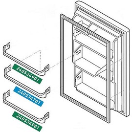 Door Shelf Rack Bar (Middle) Compatible with Frigidaire FRT21G5JW1, FRT21GC5JZ0, FFHT1817LS2, LFTR2021TF0, FFTR18D2PW2 Refrigerators