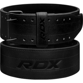 RDX IPF Compliant Powerlifting Belt 13mm and 10mm, USAPL USPA and IPL Competition Level Genuine Leather 4” Gym Belt for Heavy Weight Lifting Deadlift Squats and Strongman Strength Training, Men Women