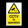 CCTV in Operation 3mm Metal Sign - Security, Camera, Closed