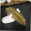 WOONEKY Natural Horn Fine Tooth Hair Comb with Static Massage