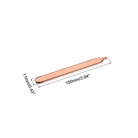 PATIKIL Flat Copper Cable Radiator 100 mm x 11 mm x 3 mm with Thermal Liquid Inside