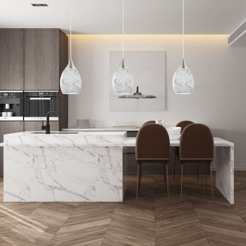 Glassland Pendant Lighting, 1 Light Mini Pendant Light in Brushed