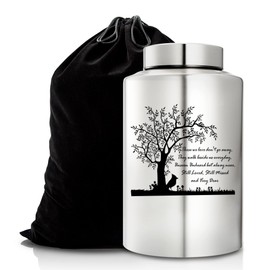 Gredstar Tree of Life Adult Cremation Urn for Human Ashes - Large Memorial Urn with Black Velvet Bag, Funeral & Burial Urns for Home,Still Loved, Still Missed