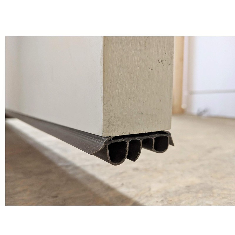 Endura Kerfed Double Bulb Exterior Door Bottom Sweep (36", Brown)