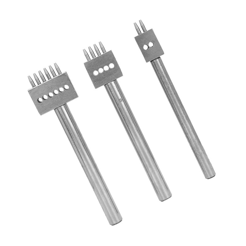 Leather Stitching Tool with Different Prong Head 3pcs Spacing Hole