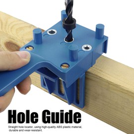 Joyzan Drilling Template with Adjustable, Wooden Dowel Hole Drill Guide 6 8 10 mm Dowel Gauge Self-Centring Pocket Hole Gauge for Straight Holes Woodworking Drill Marking Vertical Hole Drilling