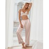 Ekouaer Womens Silk Satin Pajama Pants Soft Loose Lounge Pants