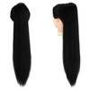 FESHFEN Straight Ponytail Extensions, Long Drawstring Pony Tails Synthetic Hair
