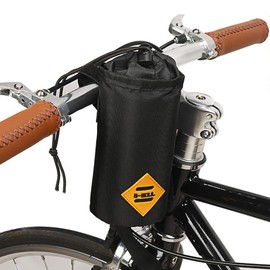 VOANZO Bike Water Bottle Holder Bag, Insulated Bike Bag with Stable Triangular Bike Frame & Handlebar Attachment Design, for Bicycle Accessories 170 x 80 x 80 mm (Black)