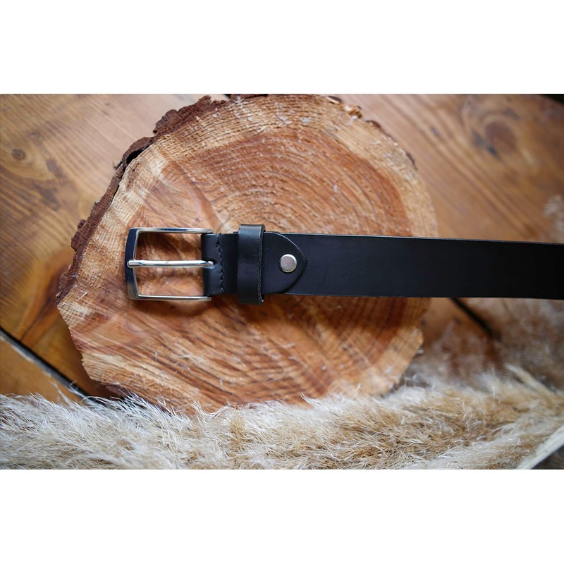 Gusti Kaj Genuine Leather Belt with Silver Buckle Belt Business