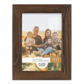 Renditions Gallery 3.5x5 inch Picture Frame Chestnut Wood Grain Frame, High-end Modern Style, Made of Solid Wood and High Definition Glass for Wall and Tabletop Photo Display