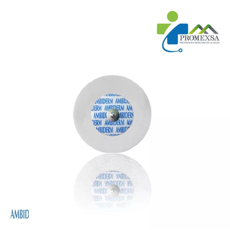 Ambiderm Electrodo Redondo Monitoreo Cardiaco Ecg T715 50pz