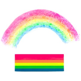 eeBoo: Jumbo Wax Crayon: Rainbow Fluorescent – 6 Vibrant Colors in One Chunky Crayon, 4" x 1.5" x 0.625" Block, Art & Coloring Supplies, Kids Ages 3+