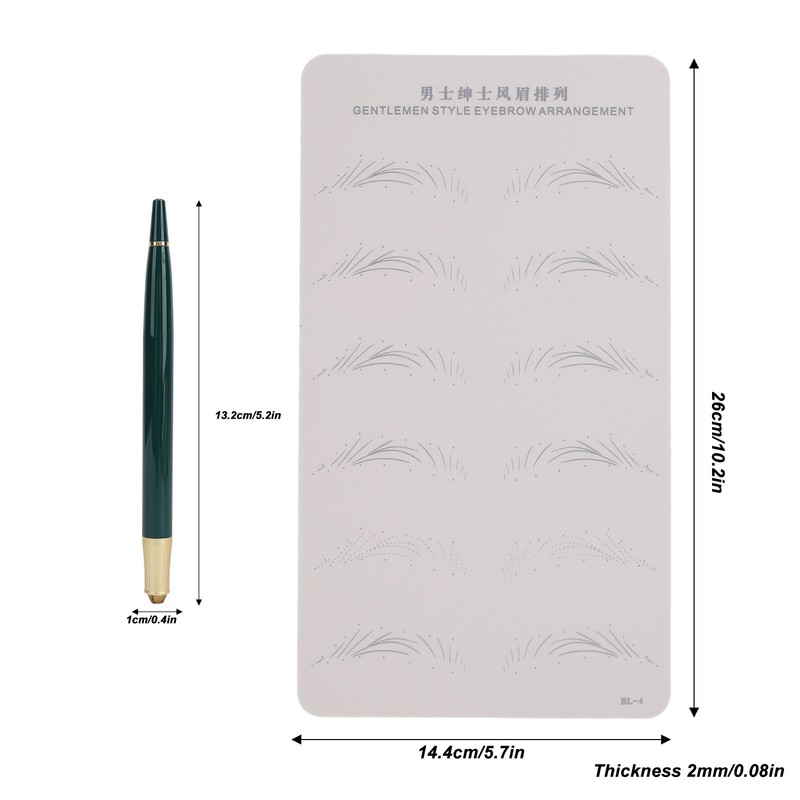 5Pcs Double Sided Microblading Practice Skin Soft Silicone Eyebrow Tattoos