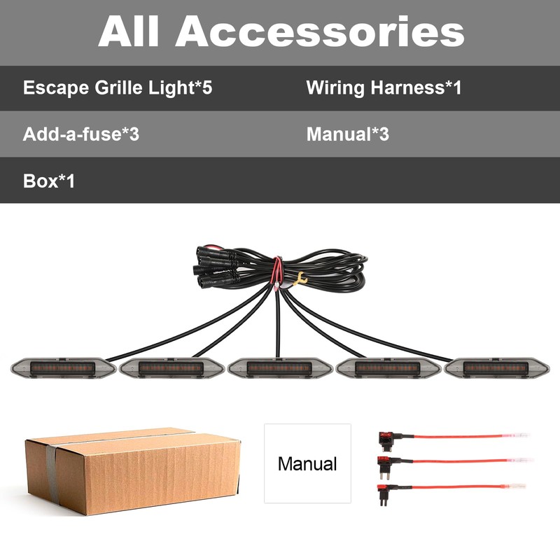 LED Front Grill Lights for Ford Escape Accessories 2022 2021