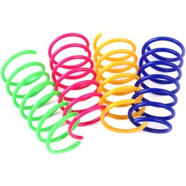 Sluswallow 4Pcs Kitten Spring Toy,Indoor Hunting Toy,Cats Playful Coil Toy Interactive Small Cats Safe Chasing Toy Small Cat Gift Cat Spring Toy, Cat Spring Toy,Playful Coils for Kitten,Toys