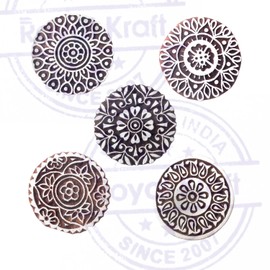 Oriental Shapes Mandala and Persian Wood Block Print Stamps (Set of 5)