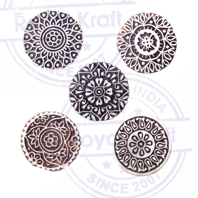 Oriental Shapes Mandala and Persian Wood Block Print Stamps (Set