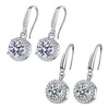 2 Pairs of Drop Earrings for Women, Diamond Drop Earrings, Sterling Silver Earrings, Dangling Earrings, Earring Accessories for Ladies and Girls