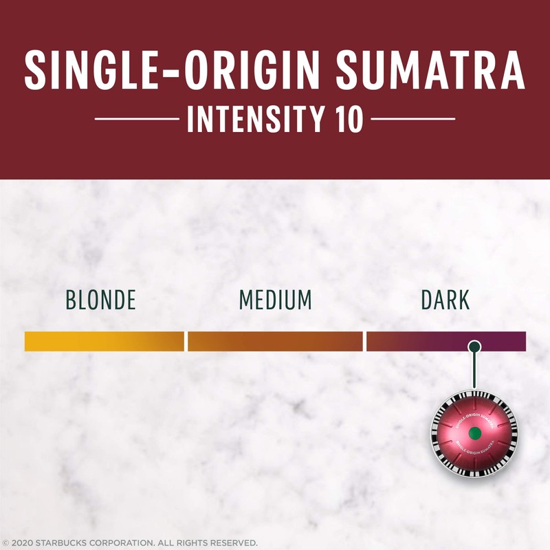 Starbucks by Nespresso Vertuo, Single-Origin Sumatra, Dark Roast Coffee, 32-count