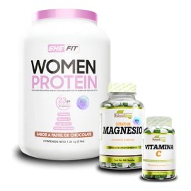 Bhp- She Fit- Women Protein 3lbs + Ng Citrato De Magnesio Sabor Pastel De Chocolate