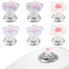 6 Pack Flower Shape Toilet Button Pusher, Toilet Tank Button,
