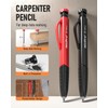 Nicpro Carpenter's Pencils Set, 2 Solid Carpenter's Pencils with Case,