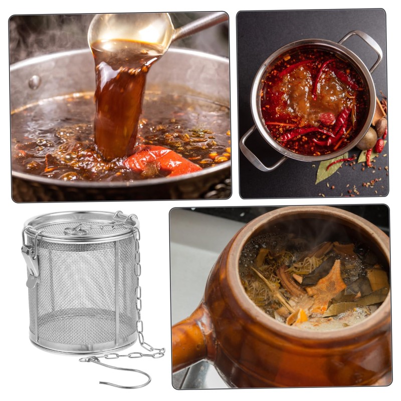 OHPHCALL Stainless Steel Seasoning Strainer Leak Infuser Basket for Tea