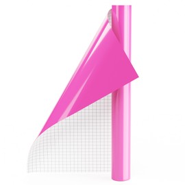 Permanent Vinyl Pink - Hisiu 12" x6FT Outdoor Vinyl Roll for Cricut, Silhouette, Adhesive Vinyl for DIY Decor Sticker, Wrap, Craft, Signs, Window and Plastic, Glossy