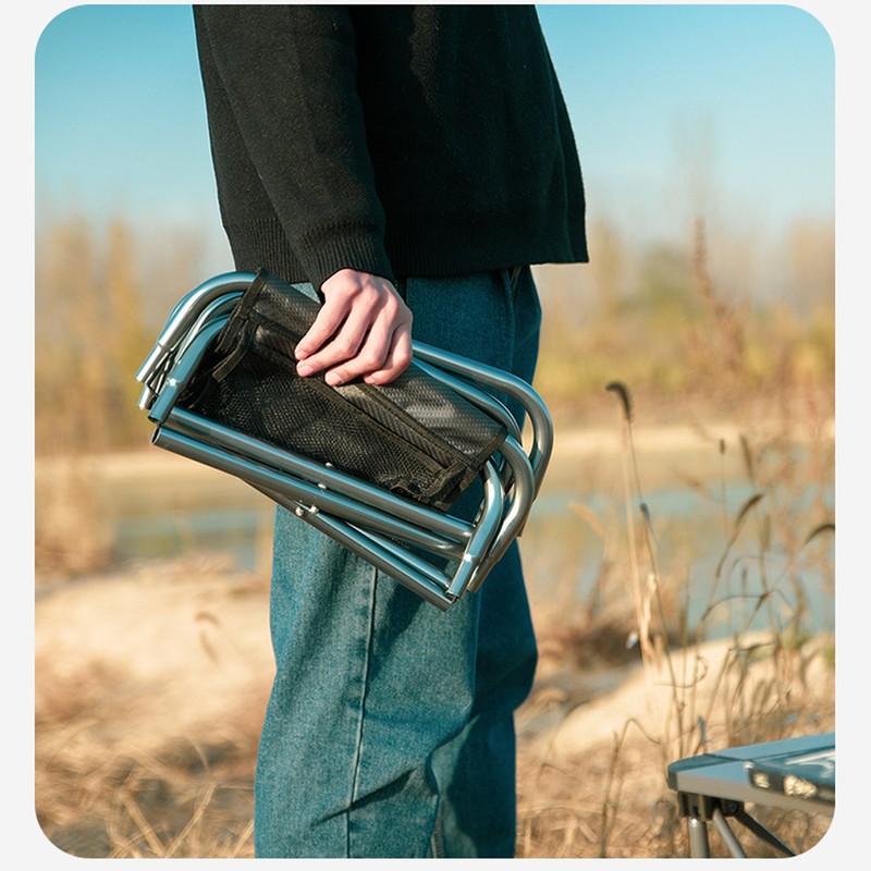 Outdoor Portable Folding Stool Aluminium Alloy Train Painting Camping Folding