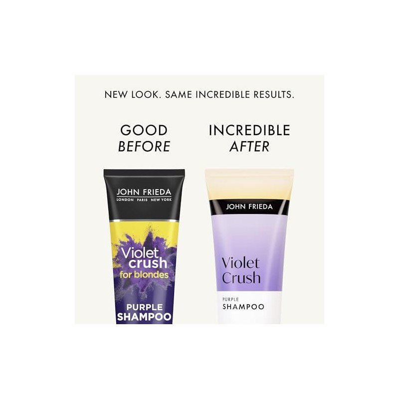 John Frieda Violet Crush - Champú morado para rubias, 8.3