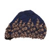Turban Head Wraps Vintage Embroidered Soft Lace Material Beaded Fleece