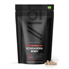 Organic Schisandra Berry 1000mg – High Strength Formula – Certified Organic, Non GMO, Gluten Free, Halal – 120 Vegan Capsules