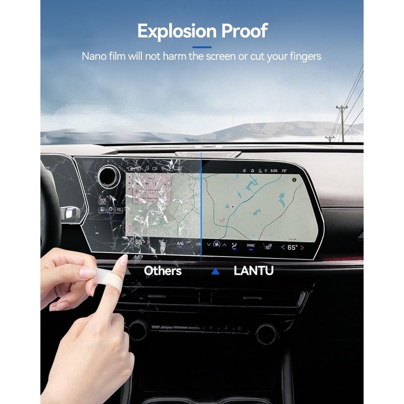 LANTU 4PCS Car Screen Protector for 2024 2025 Chevy Traverse