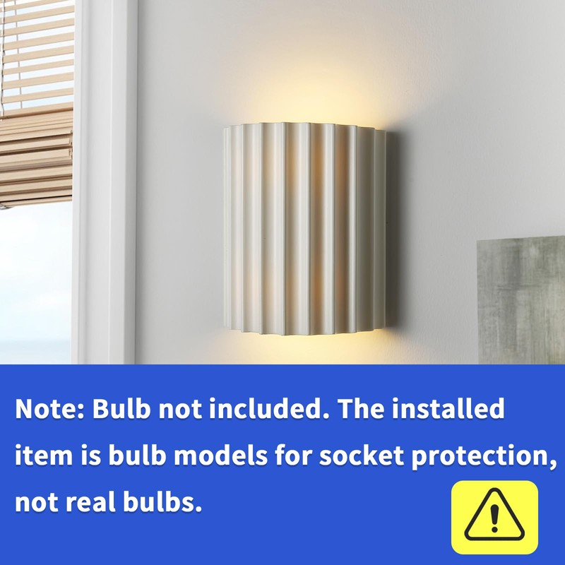 Fetason White Resin Modern LED Wall Sconces Wall Lighting Set