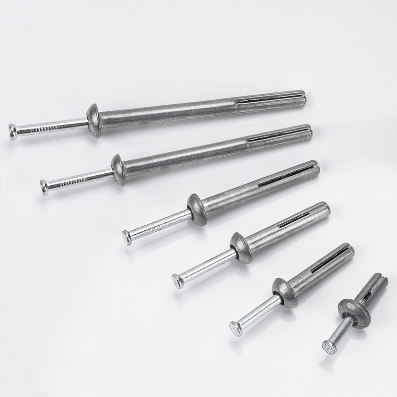 Sieqioor 1/4" x 1" Hammer Drive Nail in Anchors (50