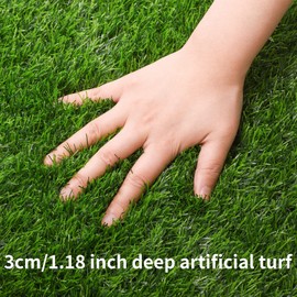 Aneco Artificial Grass Table Runners Carpet Roll Synthetic Grass Table Runner 14 x 48 Inch Grass Tabletop Decoration for Spring Fall Summer Holiday, Baby Shower, Wedding, Birthday, Banquet